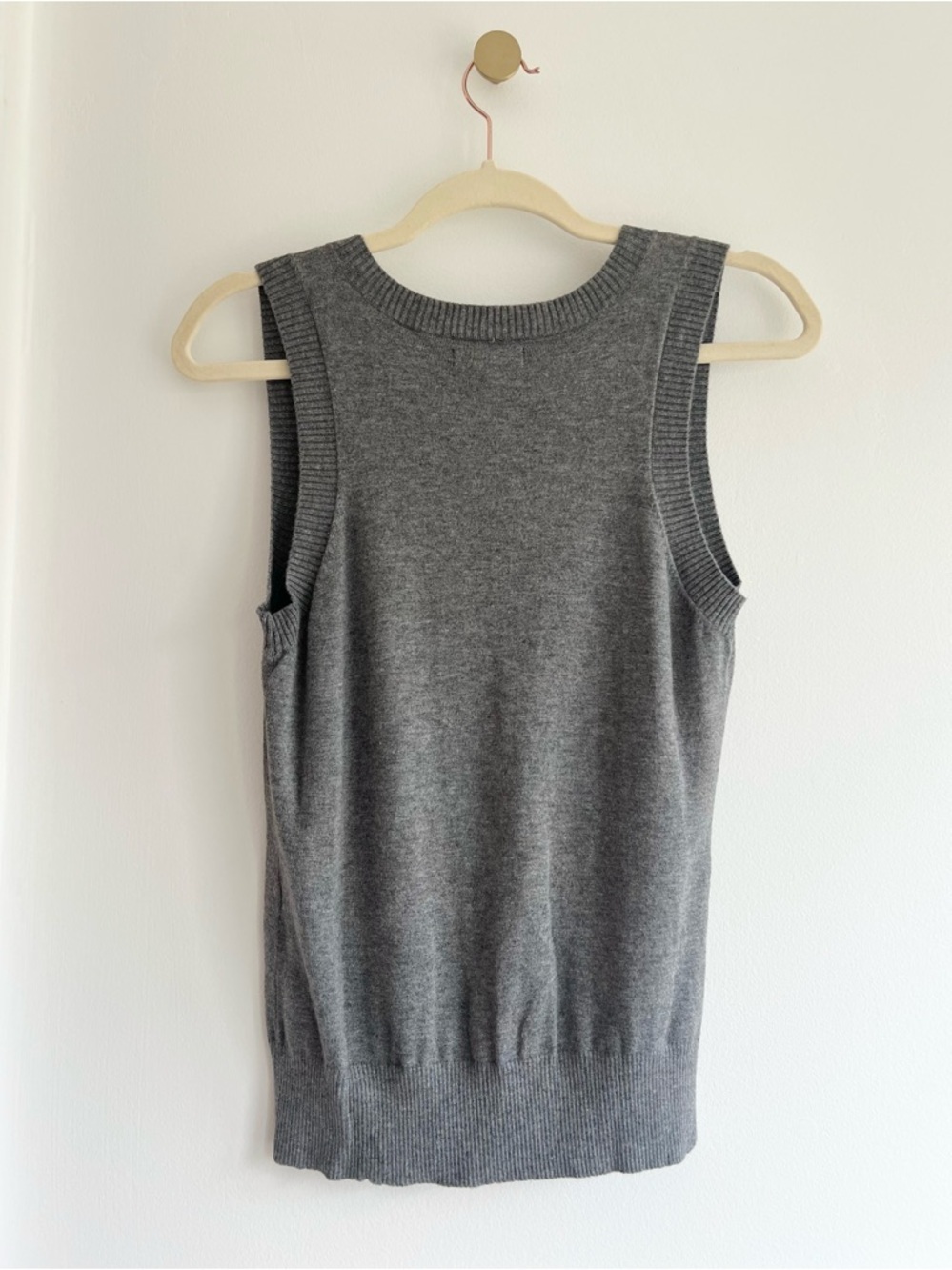 Express Charcoal Gray V-Neck Knit Sweater Vest | Women’s (S) - Picture 3 of 5